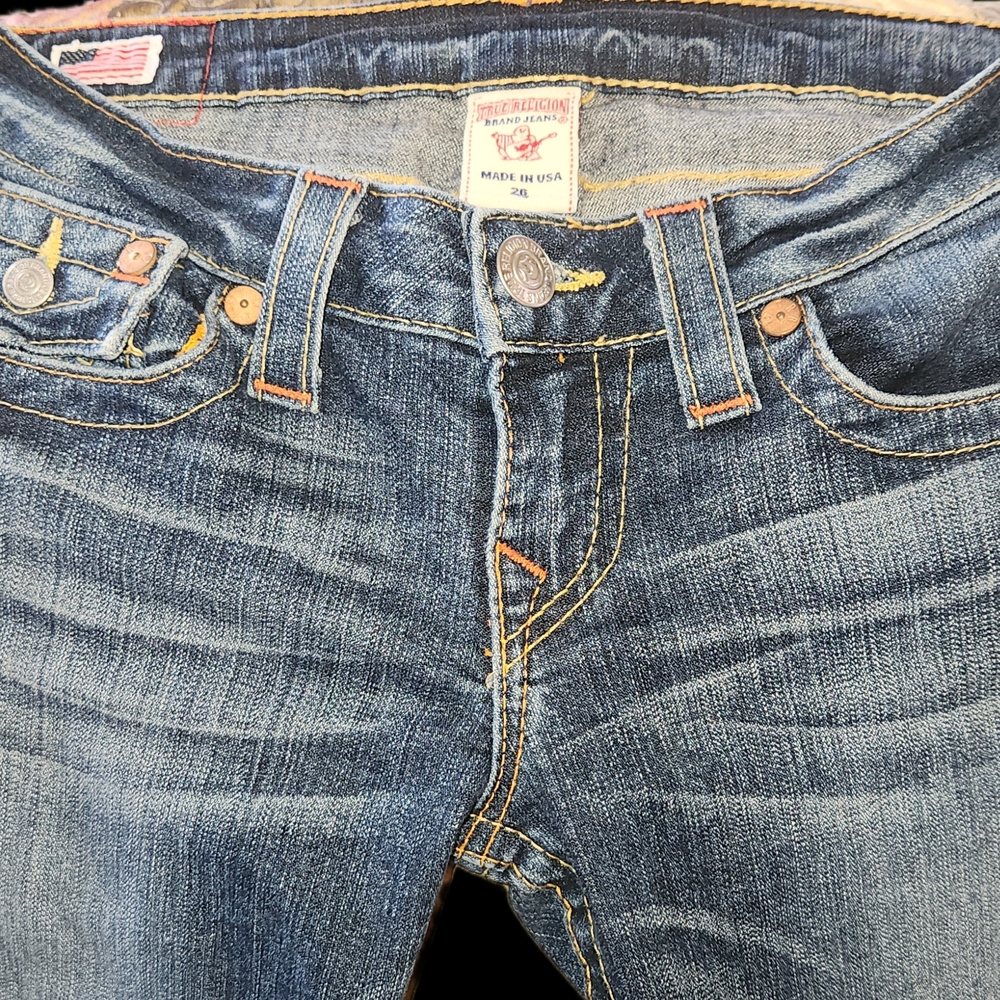 True Religion Blue Straight Leg Jeans Classic Denim